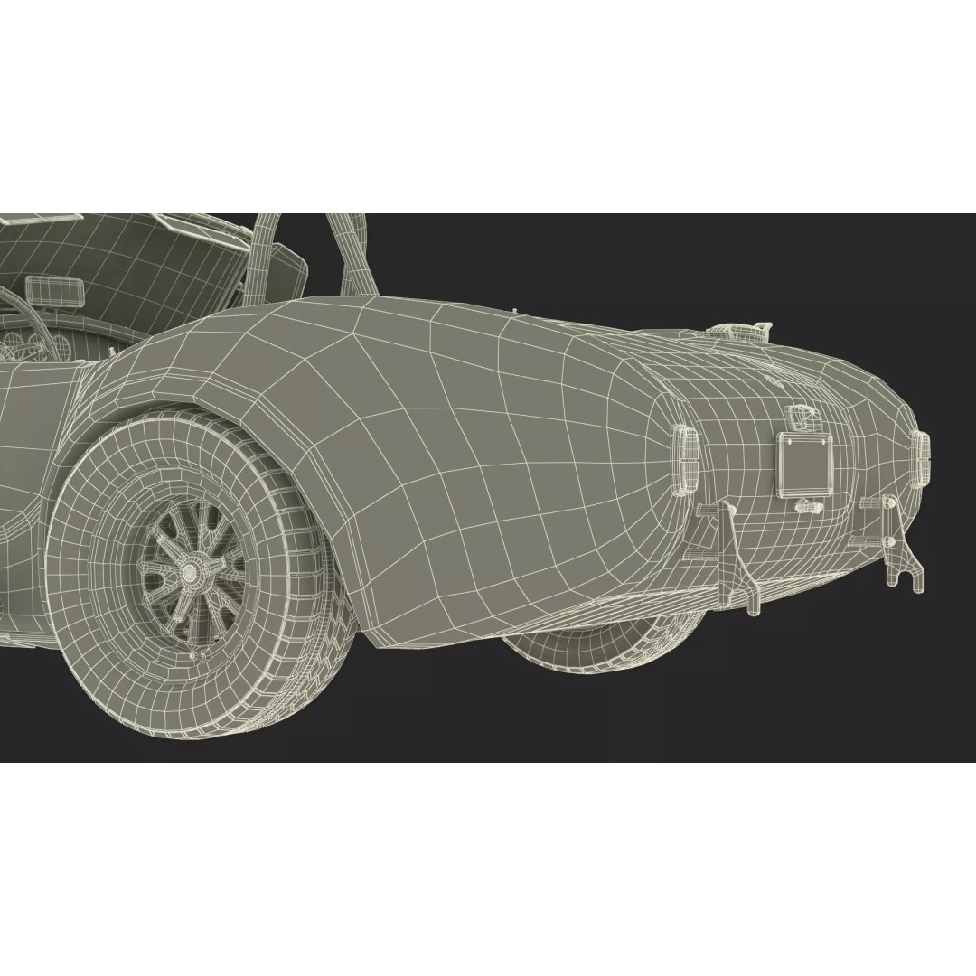 AC Shelby Cobra 1965 3D Model – High Poly Vintage Sports Car, FBX - View 51