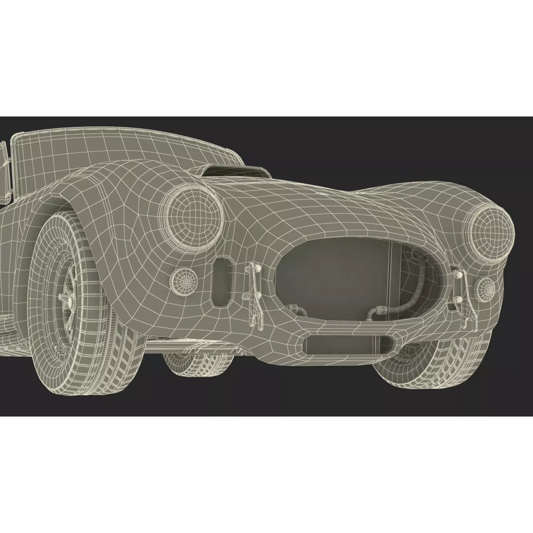 AC Shelby Cobra 1965 3D Model – High Poly Vintage Sports Car, FBX - View 54