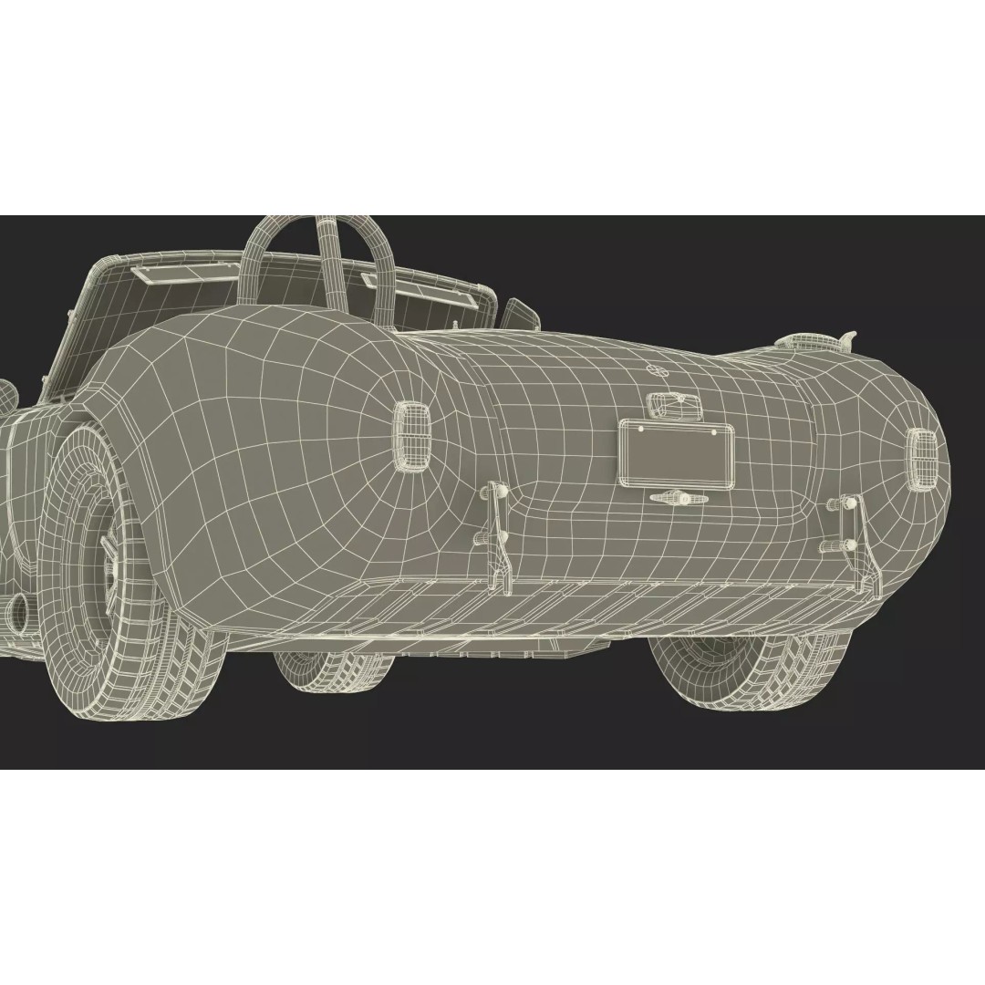 AC Shelby Cobra 1965 3D Model – High Poly Vintage Sports Car, FBX - View 55