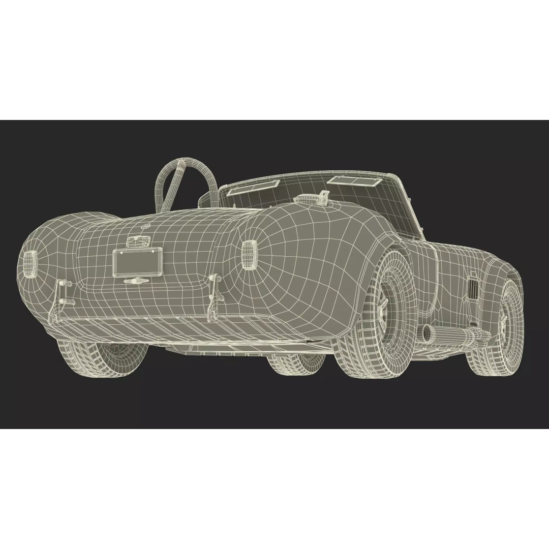 AC Shelby Cobra 1965 3D Model – High Poly Vintage Sports Car, FBX - View 56