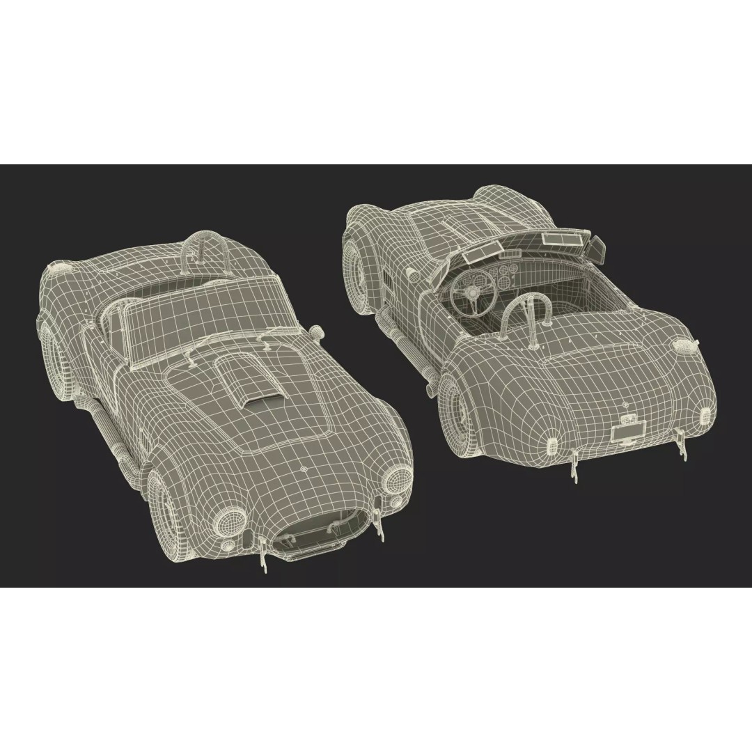 AC Shelby Cobra 1965 3D Model – High Poly Vintage Sports Car, FBX - View 58