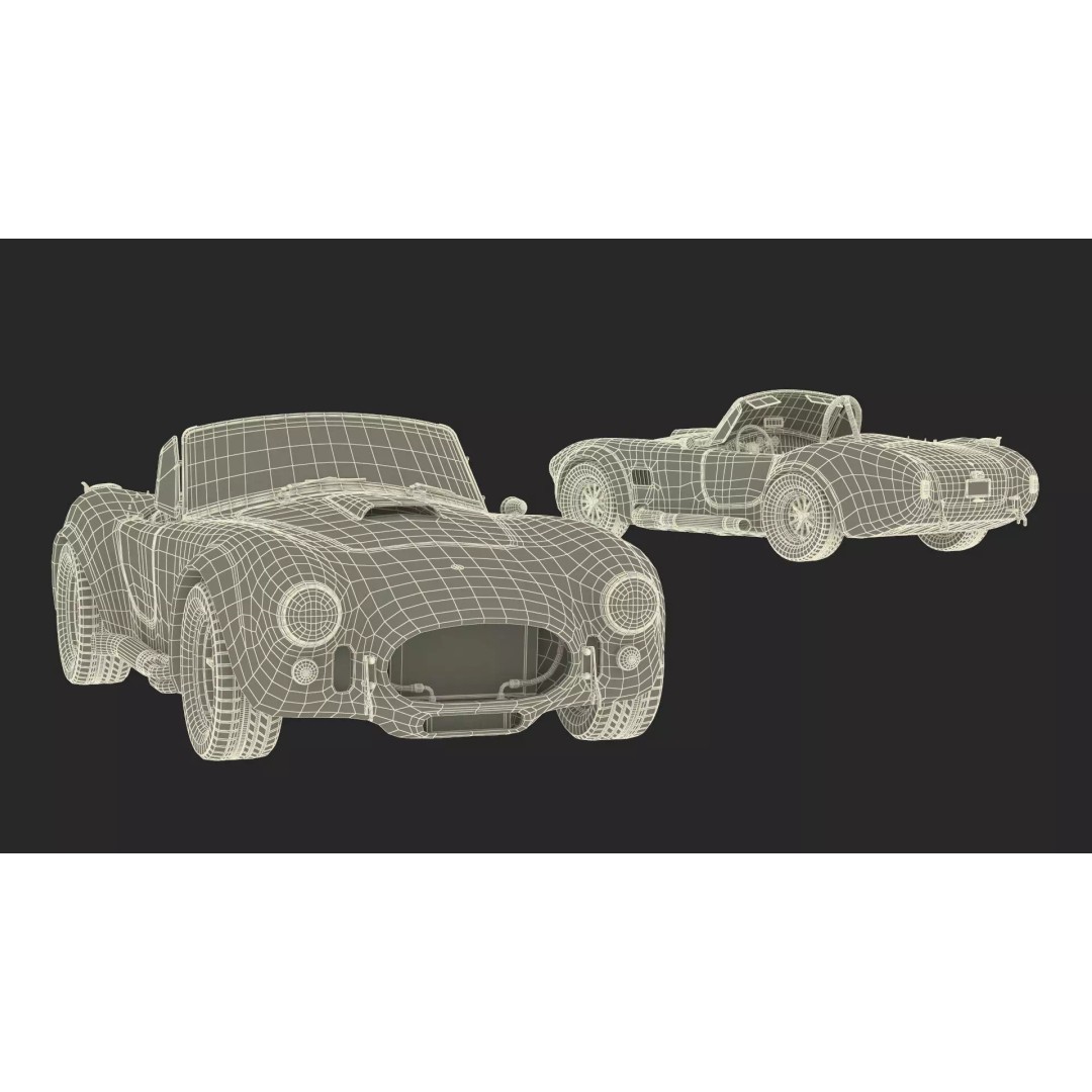 AC Shelby Cobra 1965 3D Model – High Poly Vintage Sports Car, FBX - View 59