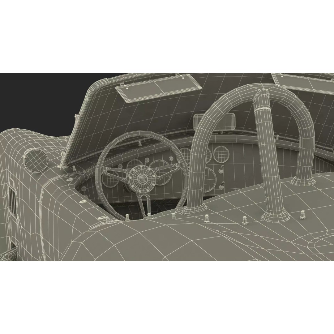 AC Shelby Cobra 1965 3D Model – High Poly Vintage Sports Car, FBX - View 64