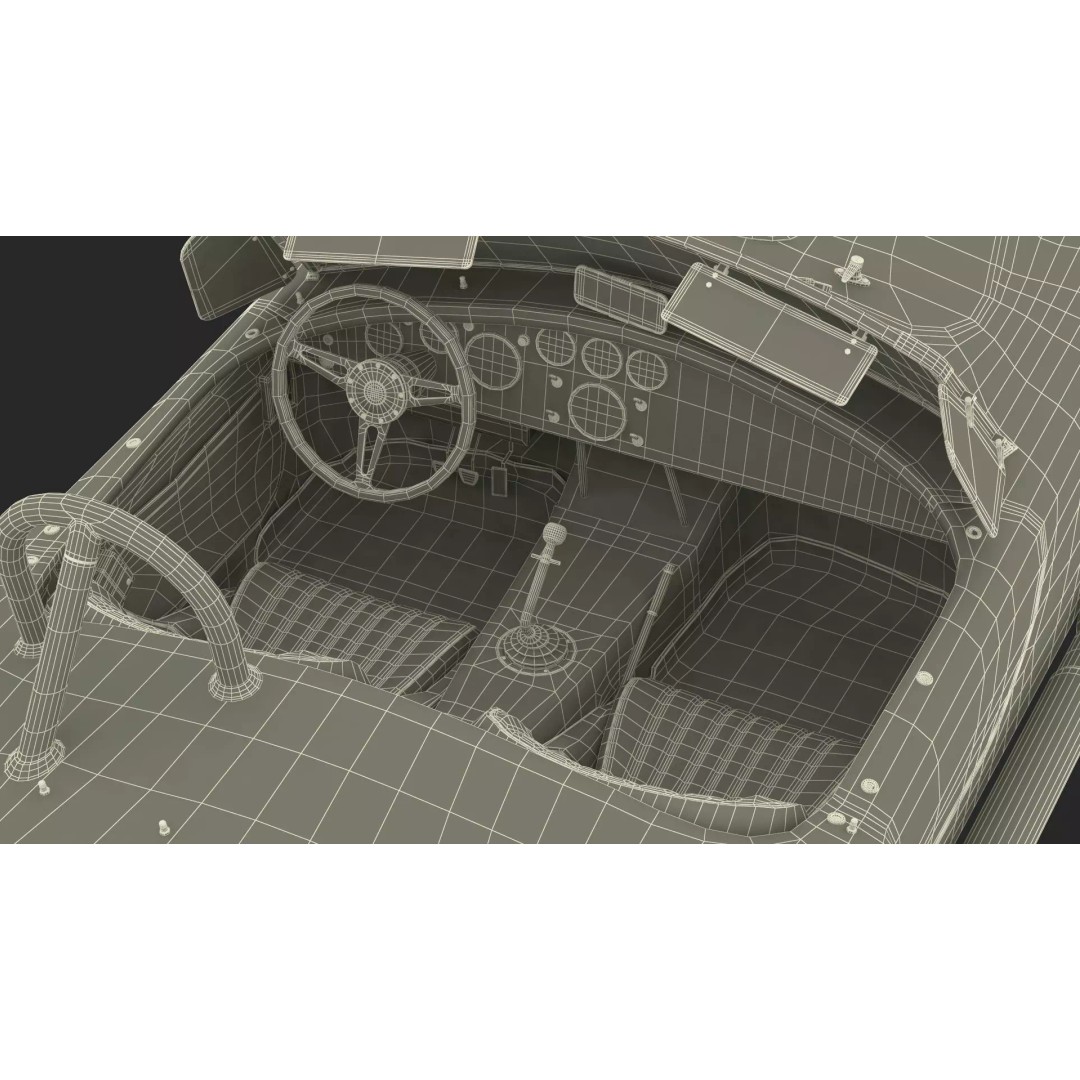 AC Shelby Cobra 1965 3D Model – High Poly Vintage Sports Car, FBX - View 65
