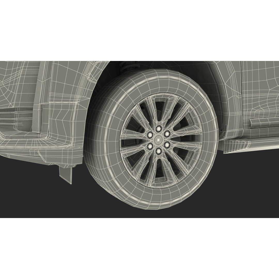 Luxury Large SUV 3D Model – High Poly Exterior, PBR Textures, FBX
