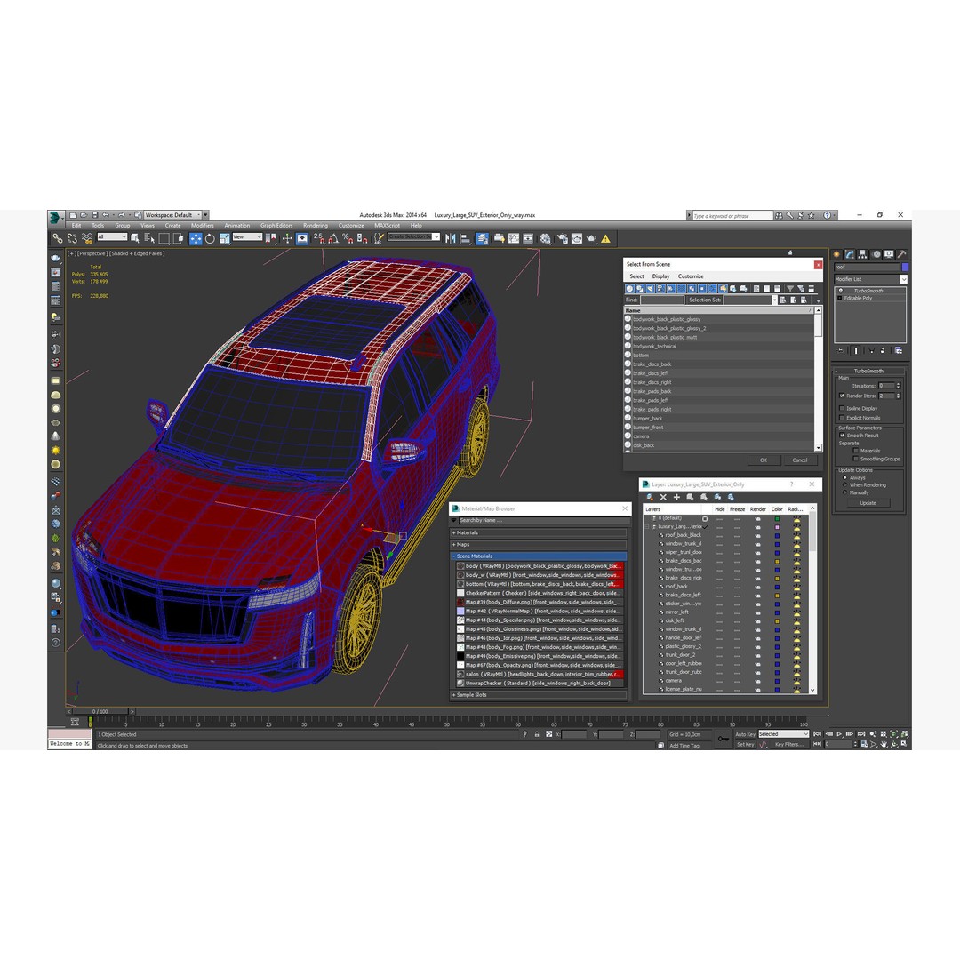 Luxury Large SUV 3D Model – High Poly Exterior, PBR Textures, FBX - View 42
