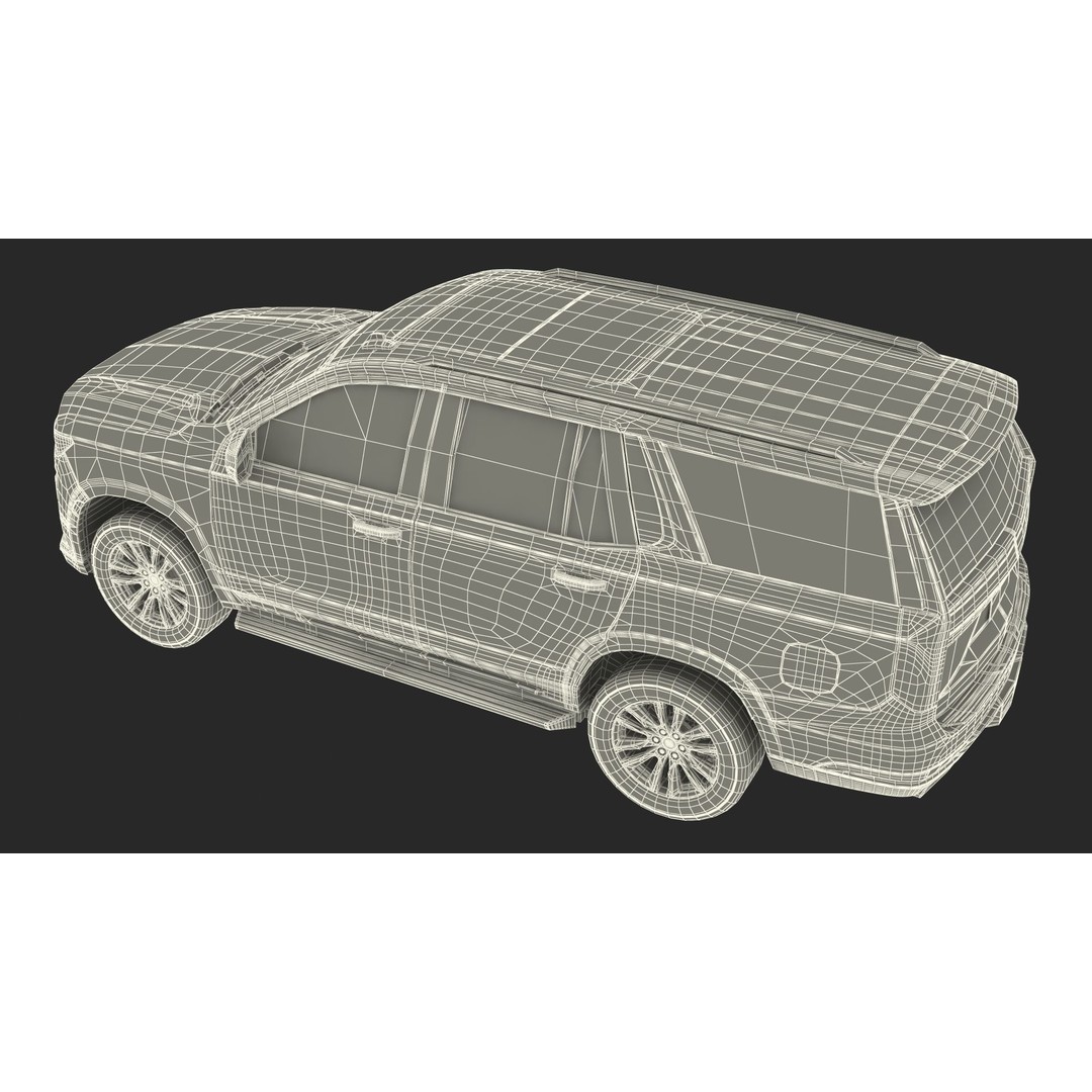 Luxury Large SUV 3D Model – High Poly Exterior, PBR Textures, FBX - View 44