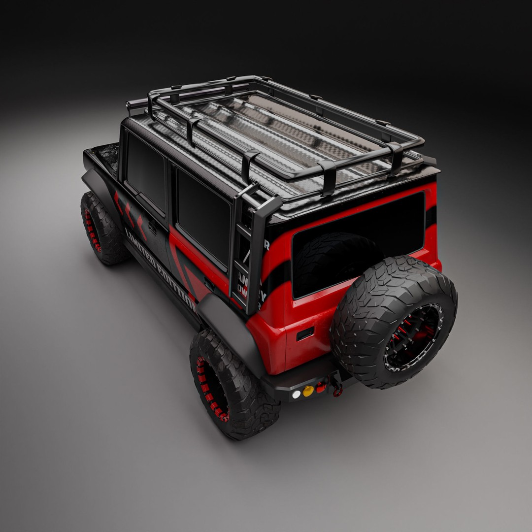 Suzuki Jimny 5-Door 3D Model – Rugged SUV Game Asset, PBR, FBX - View 4