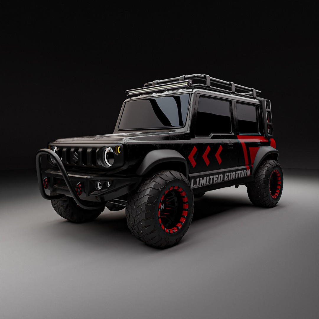 Suzuki Jimny 5-Door 3D Model – Rugged SUV Game Asset, PBR, FBX - View 6