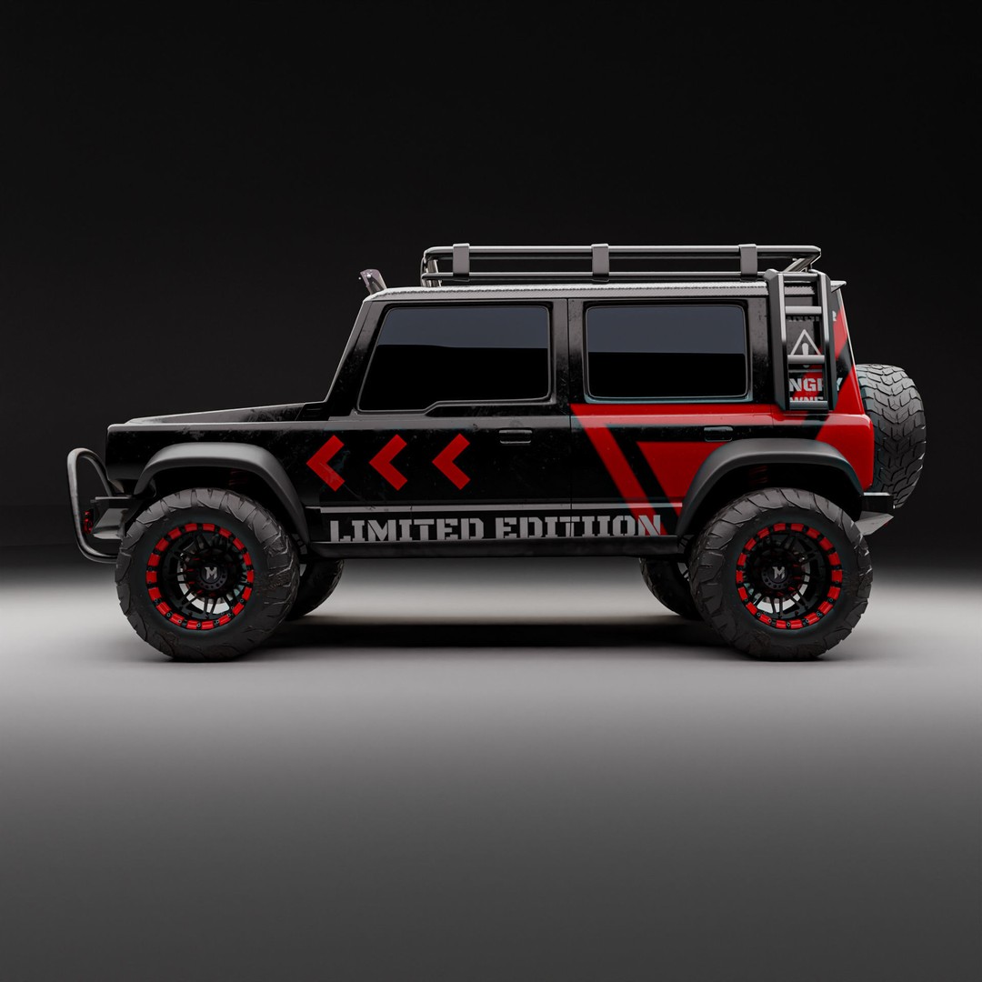 Suzuki Jimny 5-Door 3D Model – Rugged SUV Game Asset, PBR, FBX - View 7