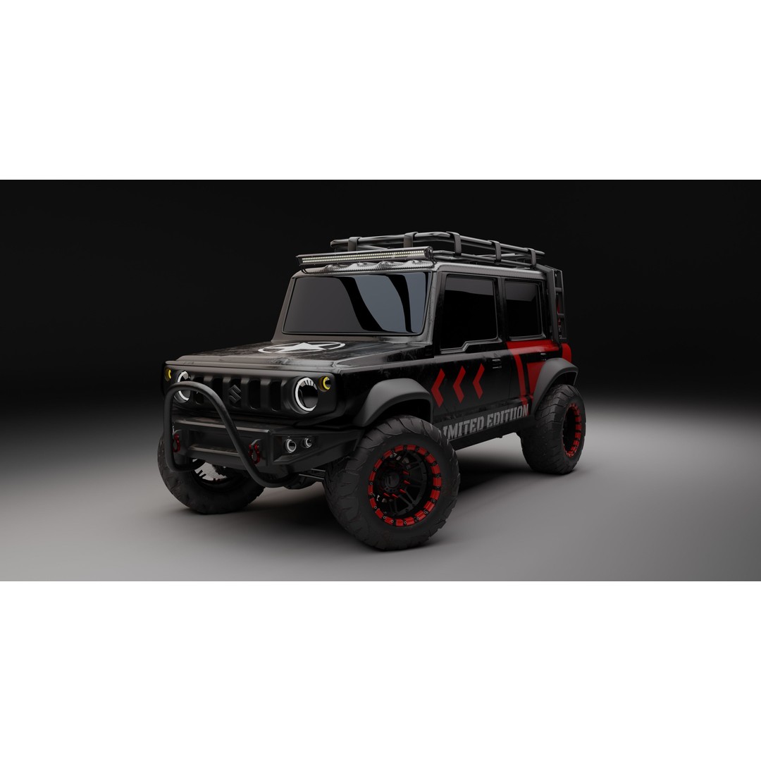 Suzuki Jimny 5-Door 3D Model – Rugged SUV Game Asset, PBR, FBX - View 8