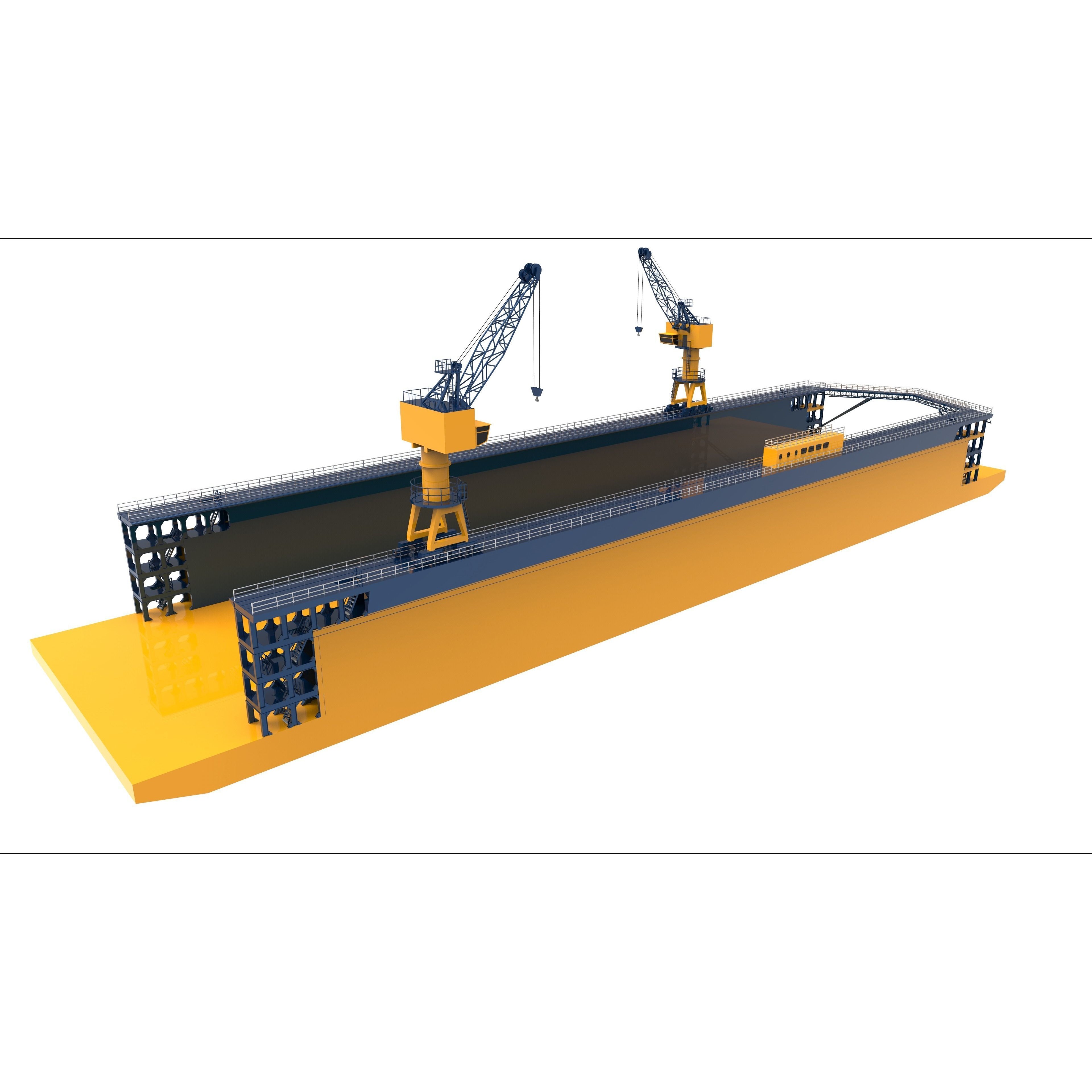 Floating Dock - Low-Poly Game-Ready 3D Model