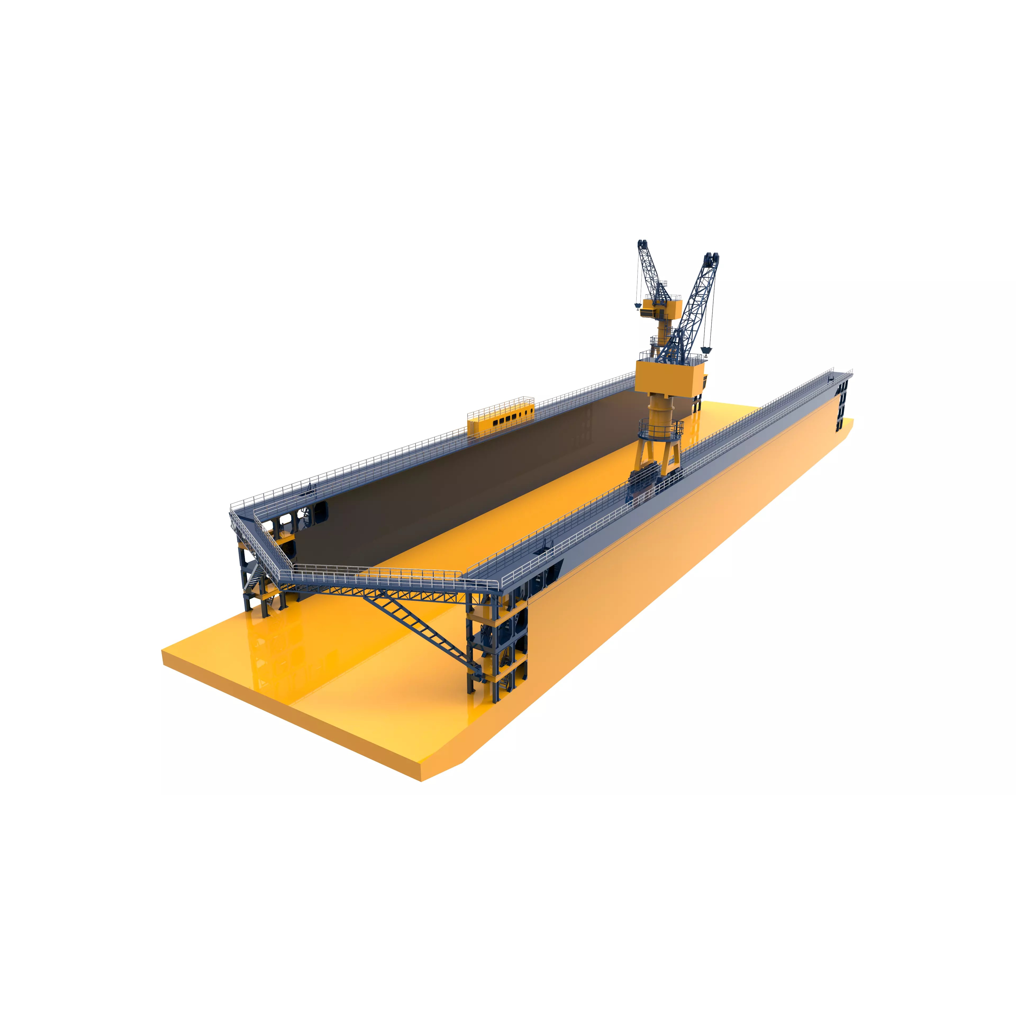 Floating Dock - Low-Poly Game-Ready 3D Model - View 2