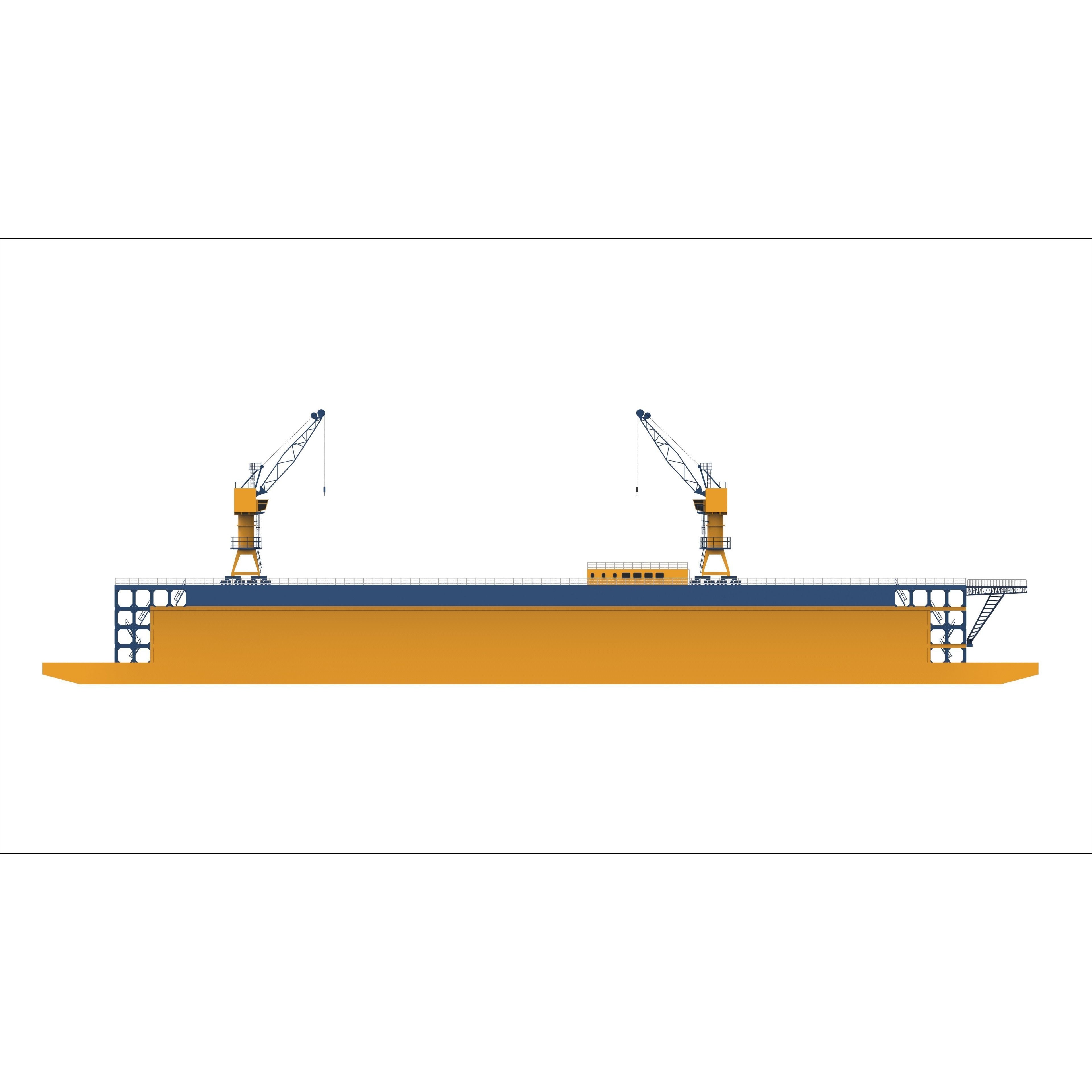 Floating Dock - Low-Poly Game-Ready 3D Model - View 3