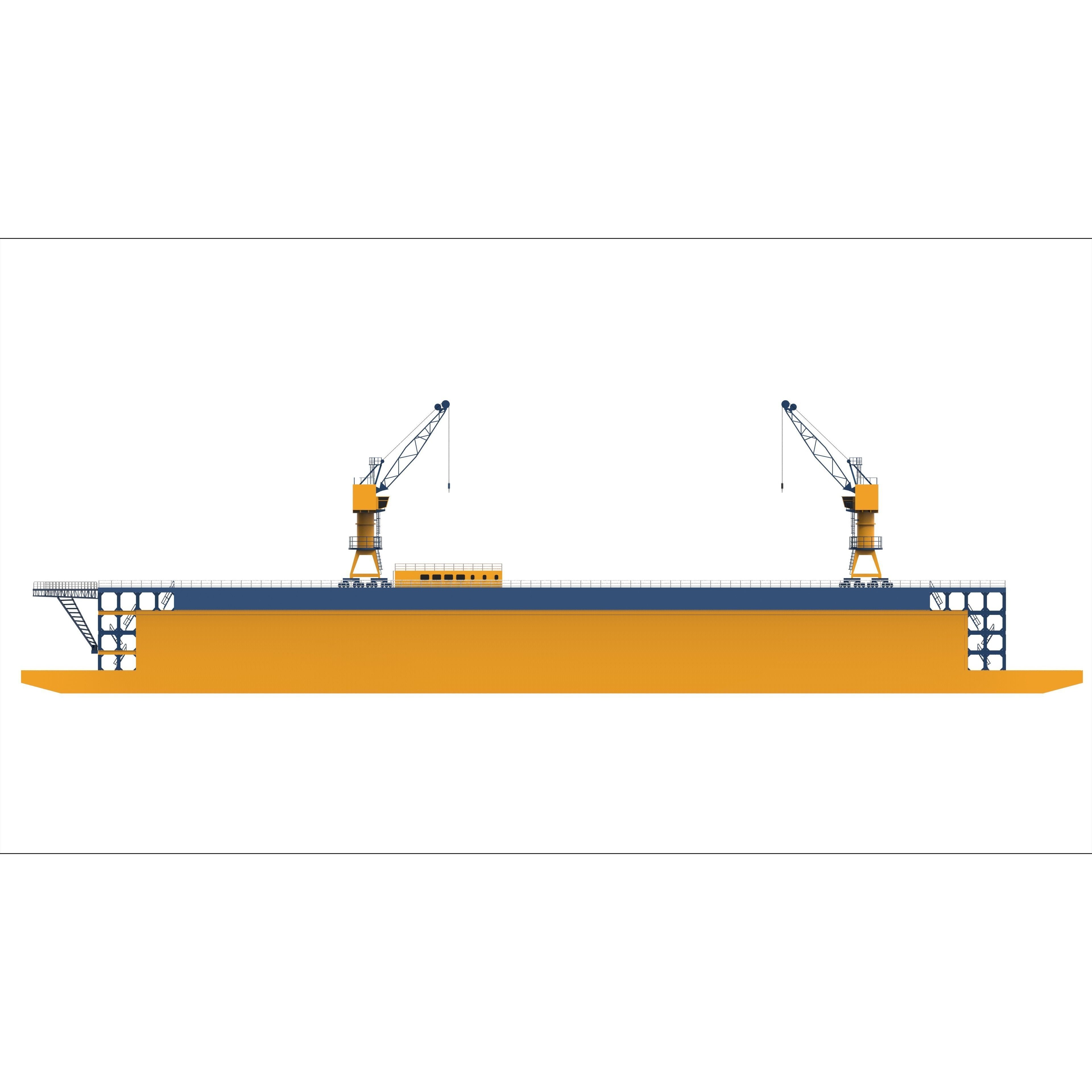 Floating Dock - Low-Poly Game-Ready 3D Model - View 4