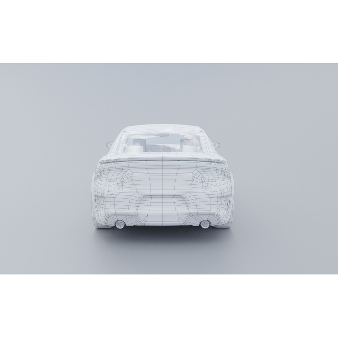 Dodge Charger Hellcat 3D Model – Low Poly Game Asset, PBR Textures - View 13