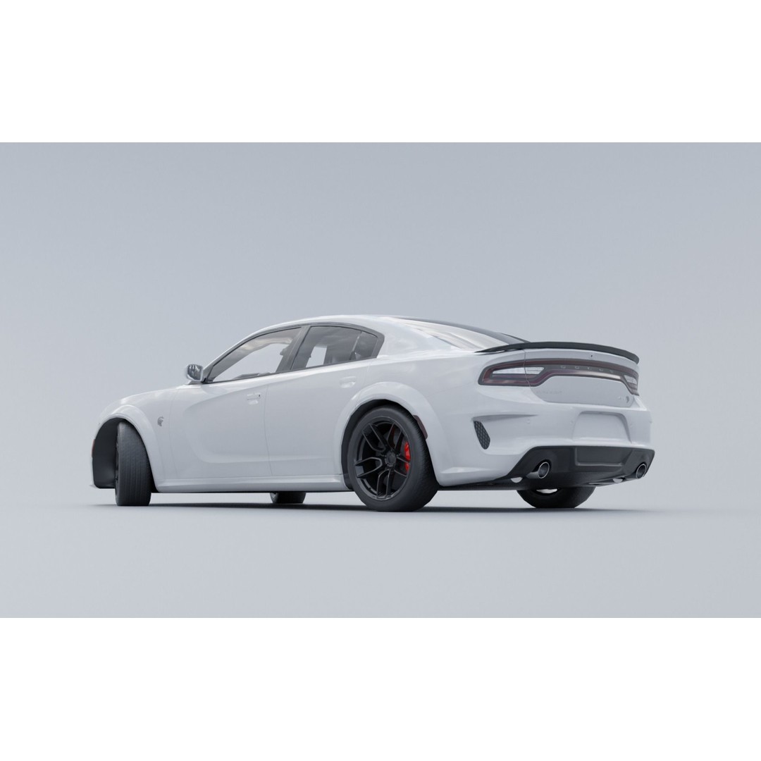 Dodge Charger Hellcat 3D Model – Low Poly Game Asset, PBR Textures - View 5