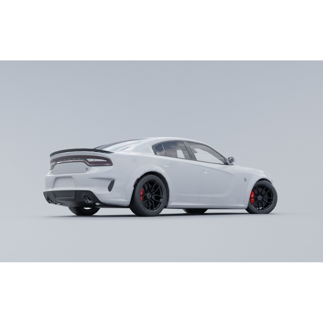 Dodge Charger Hellcat 3D Model – Low Poly Game Asset, PBR Textures - View 6