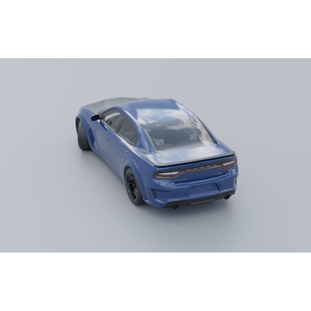 Dodge Charger Hellcat 3D Model – Low Poly Game Asset, PBR Textures - View 8