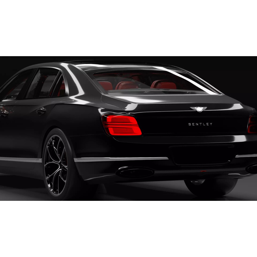 Bentley Flying Spur 3D Model – High Detail Rigged Luxury Car, Blender, FBX, OBJ - View 10