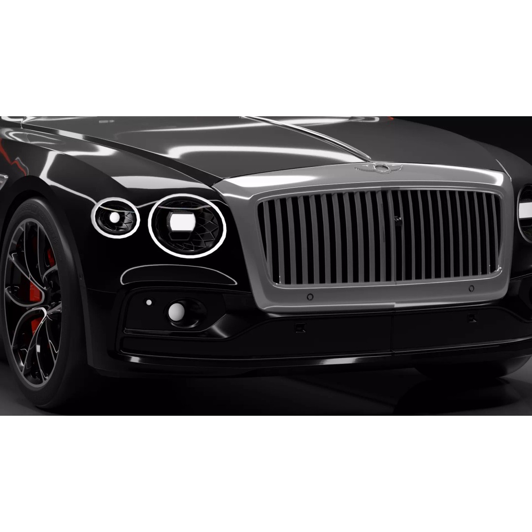 Bentley Flying Spur 3D Model – High Detail Rigged Luxury Car, Blender, FBX, OBJ - View 15