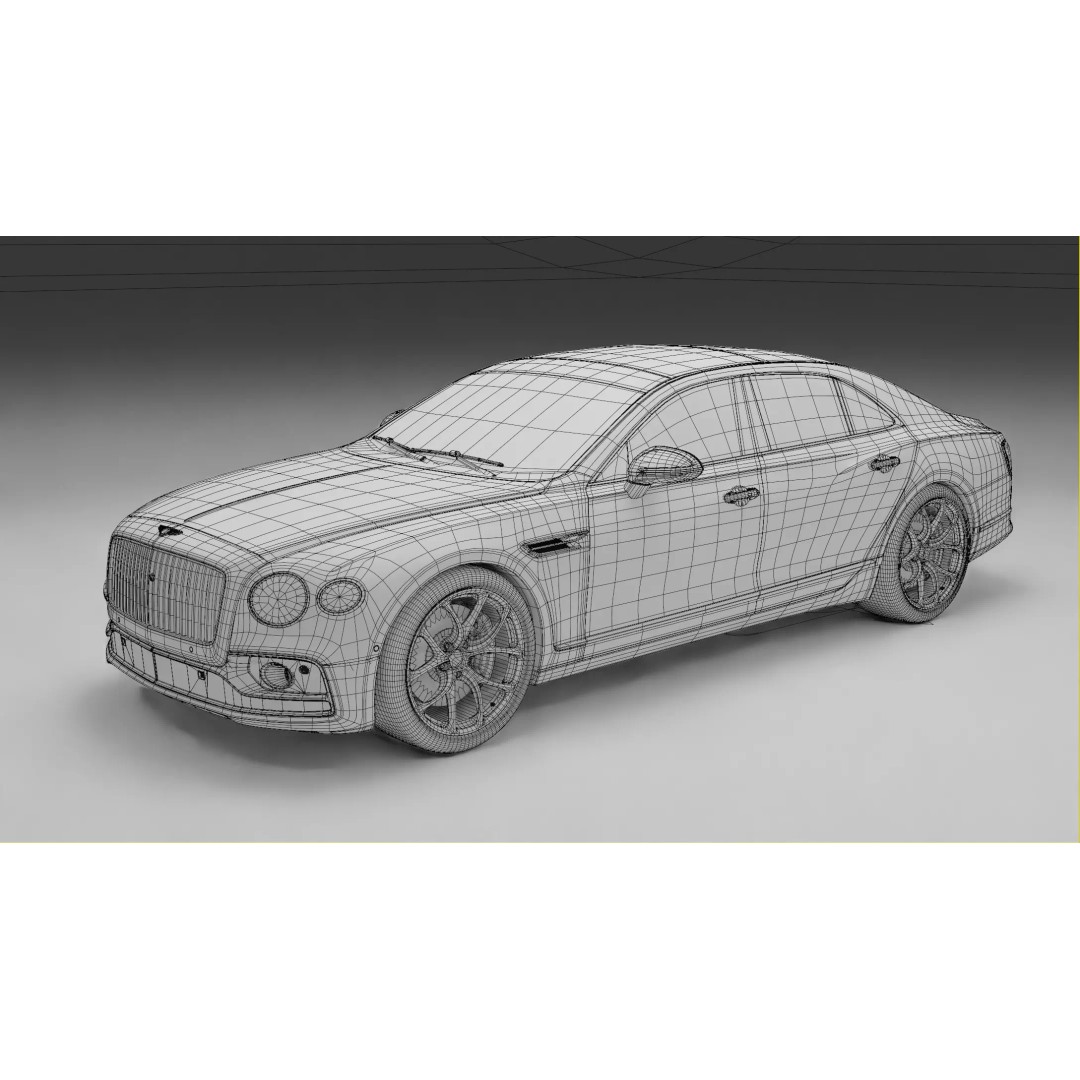 Bentley Flying Spur 3D Model – High Detail Rigged Luxury Car, Blender, FBX, OBJ - View 21