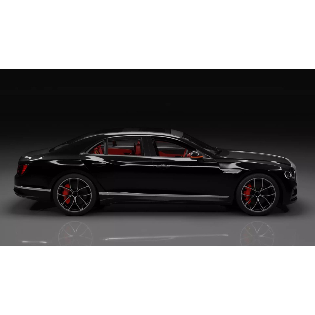 Bentley Flying Spur 3D Model – High Detail Rigged Luxury Car, Blender, FBX, OBJ - View 5