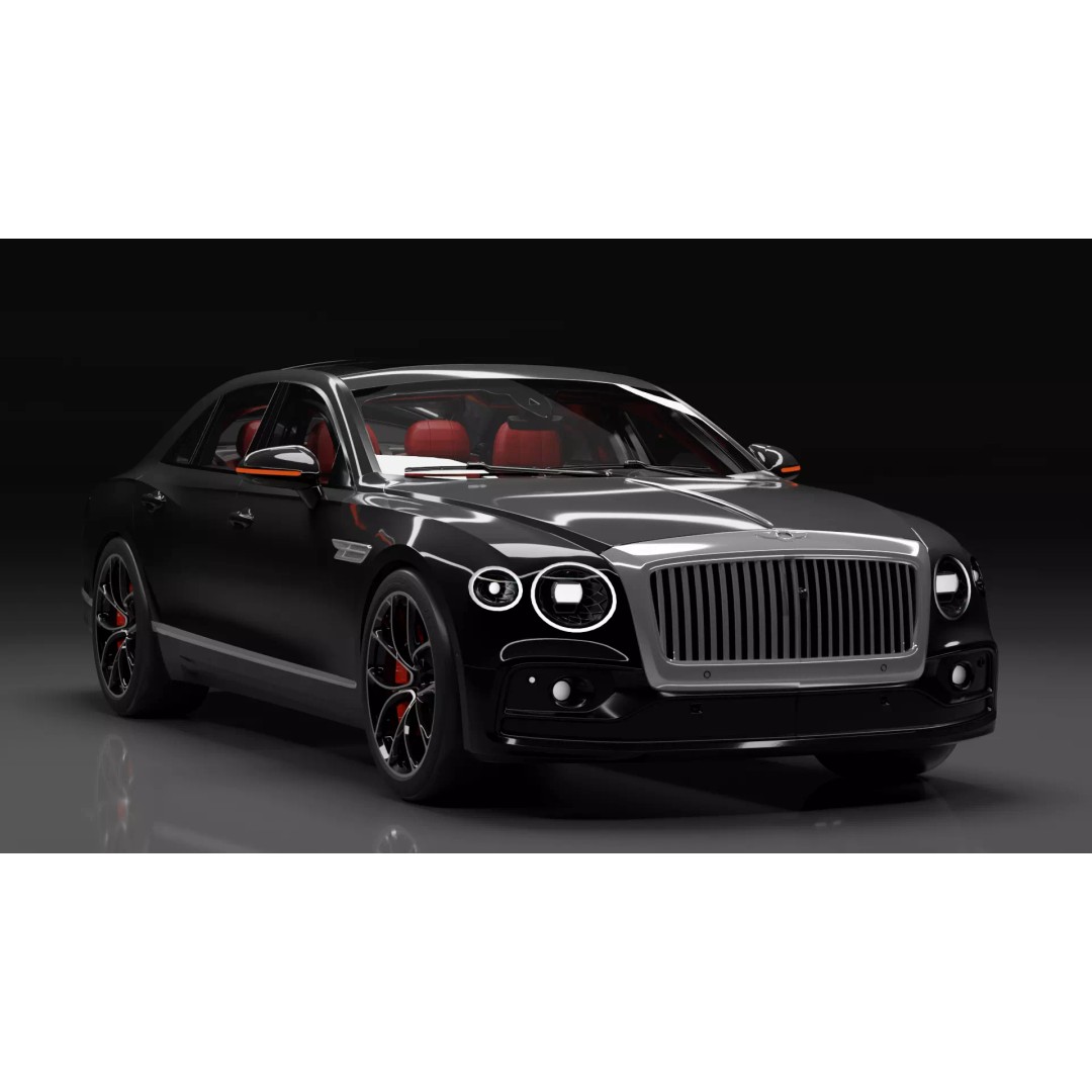 Bentley Flying Spur 3D Model – High Detail Rigged Luxury Car, Blender, FBX, OBJ - View 6