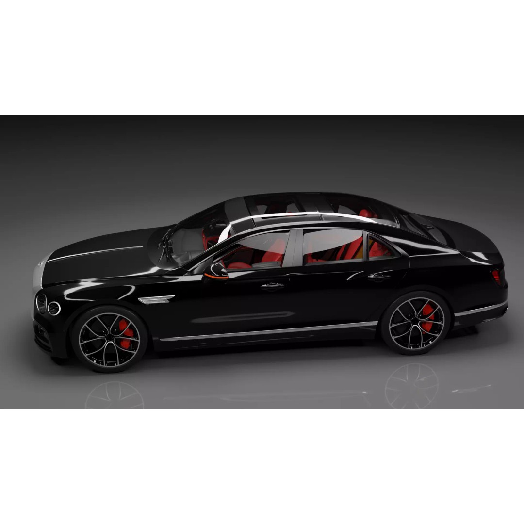 Bentley Flying Spur 3D Model – High Detail Rigged Luxury Car, Blender, FBX, OBJ - View 7