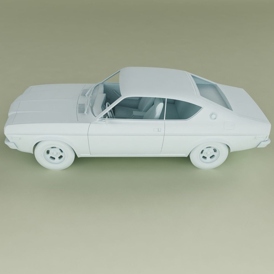 Mazda 929 LA3 3D Model – High Poly Antique Coupe, FBX & OBJ - View 13