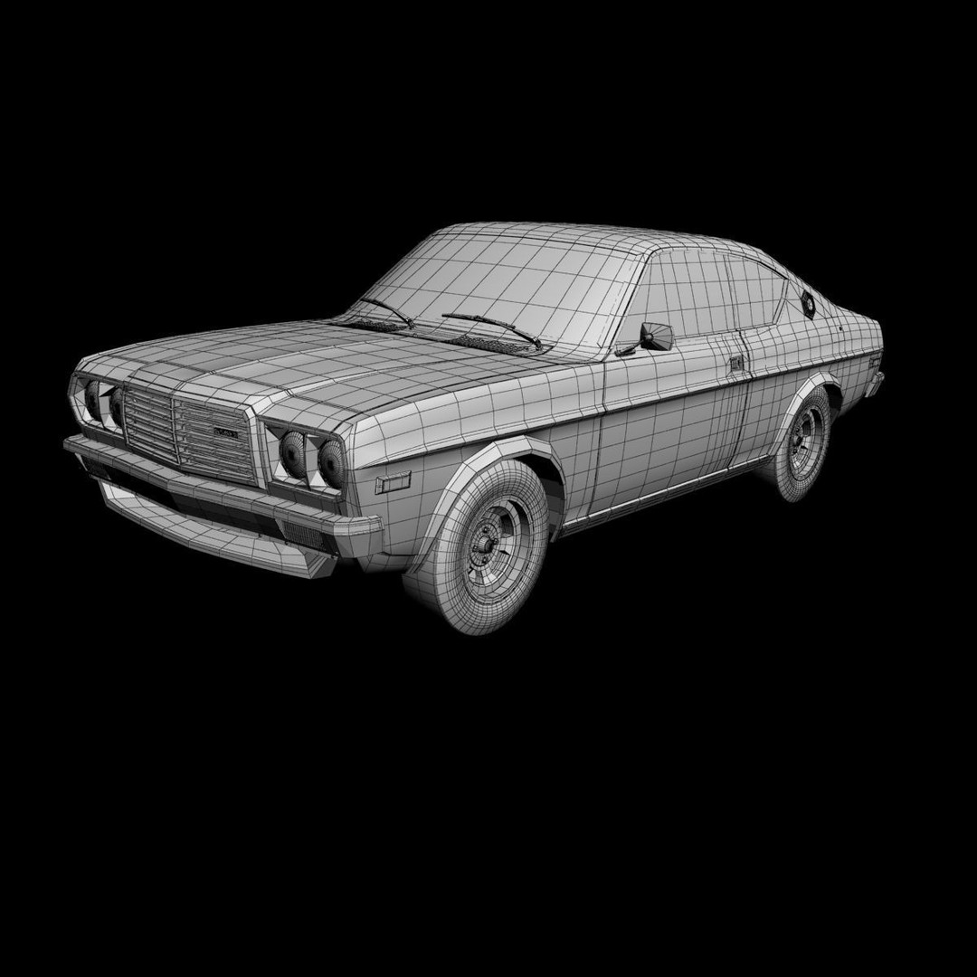 Mazda 929 LA3 3D Model – High Poly Antique Coupe, FBX & OBJ - View 15