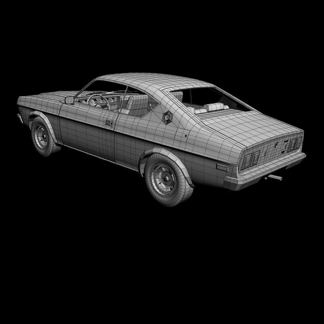 Mazda 929 LA3 3D Model – High Poly Antique Coupe, FBX & OBJ - View 16