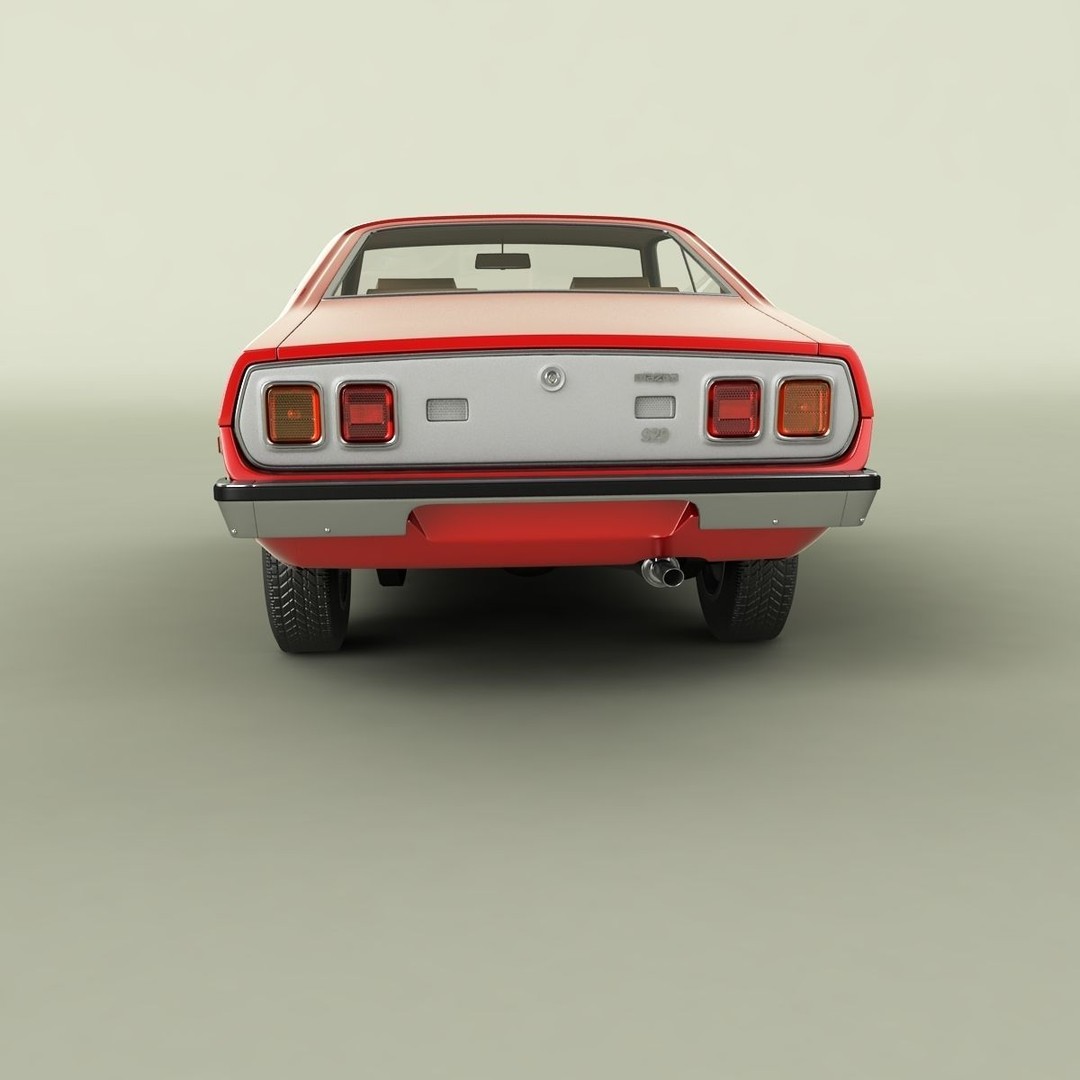 Mazda 929 LA3 3D Model – High Poly Antique Coupe, FBX & OBJ - View 5