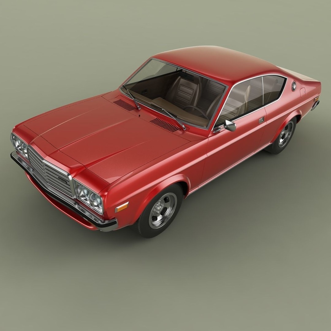Mazda 929 LA3 3D Model – High Poly Antique Coupe, FBX & OBJ - View 7