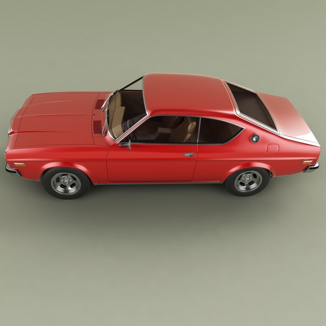 Mazda 929 LA3 3D Model – High Poly Antique Coupe, FBX & OBJ - View 8