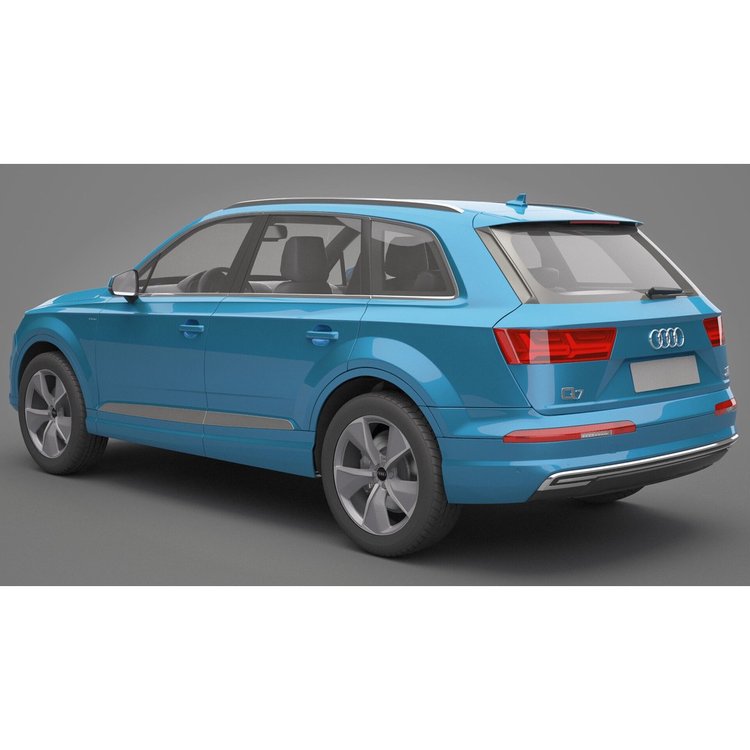 Audi Q7 3D Model – High Poly SUV, Game Ready, FBX, OBJ - View 11