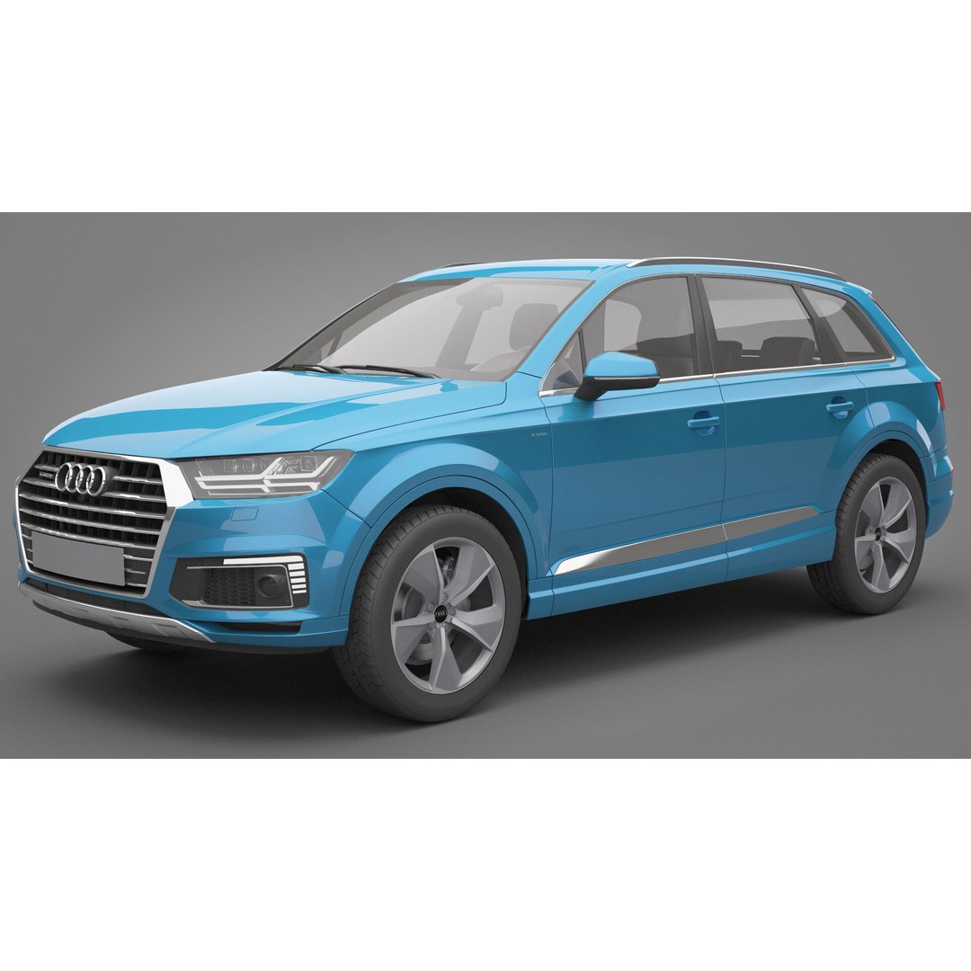 Audi Q7 3D Model – High Poly SUV, Game Ready, FBX, OBJ - View 13