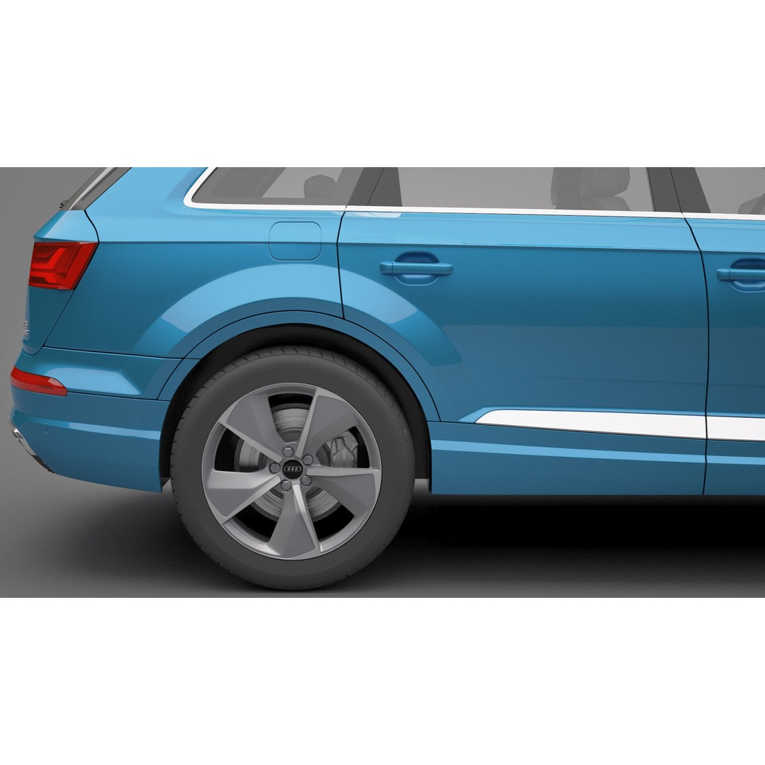 Audi Q7 3D Model – High Poly SUV, Game Ready, FBX, OBJ - View 15