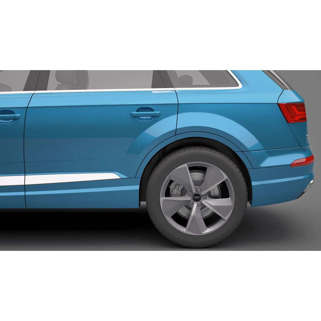 Audi Q7 3D Model – High Poly SUV, Game Ready, FBX, OBJ - View 17