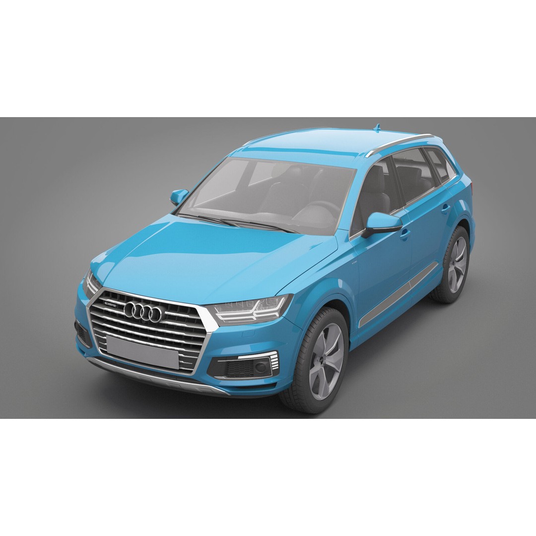 Audi Q7 3D Model – High Poly SUV, Game Ready, FBX, OBJ - View 18