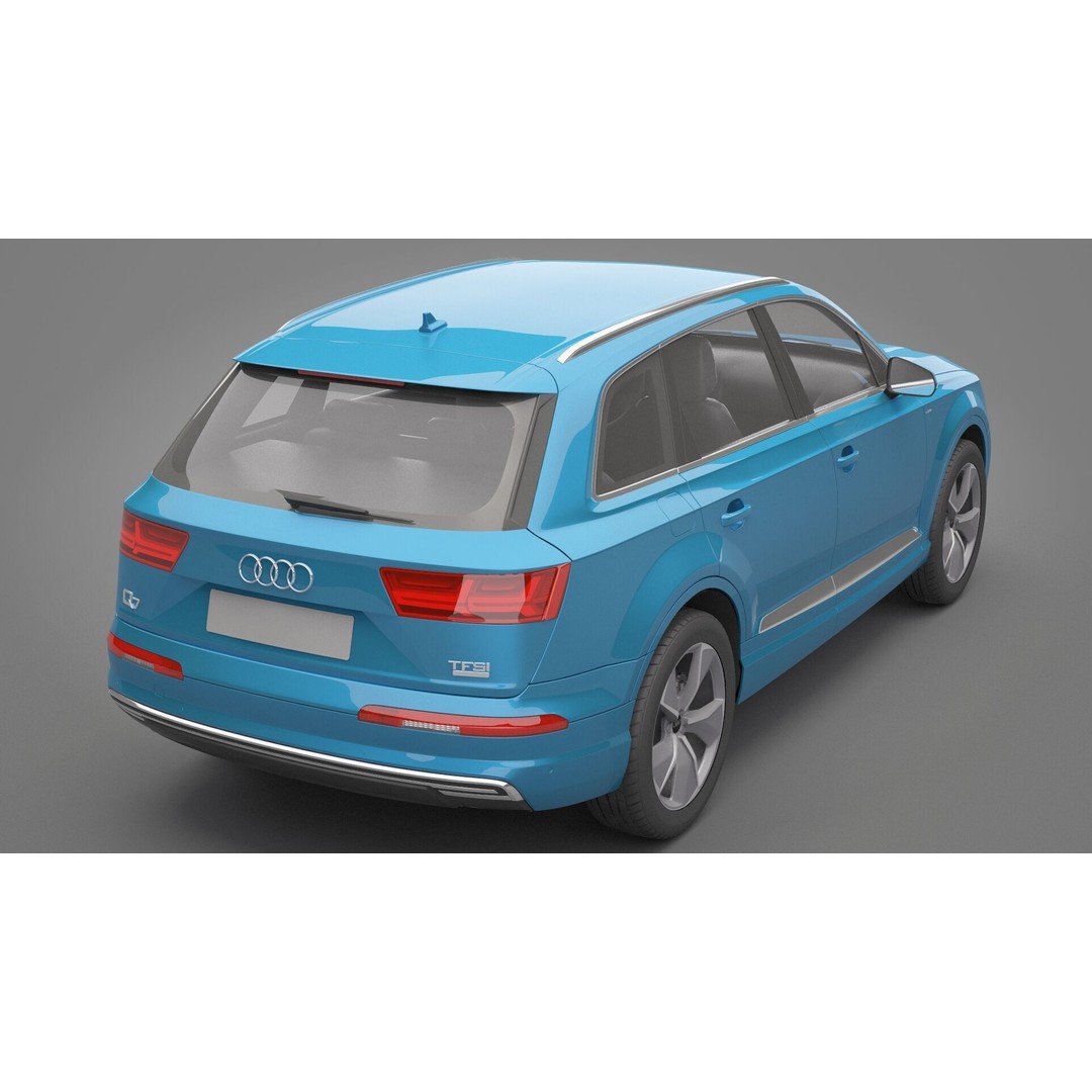 Audi Q7 3D Model – High Poly SUV, Game Ready, FBX, OBJ - View 19