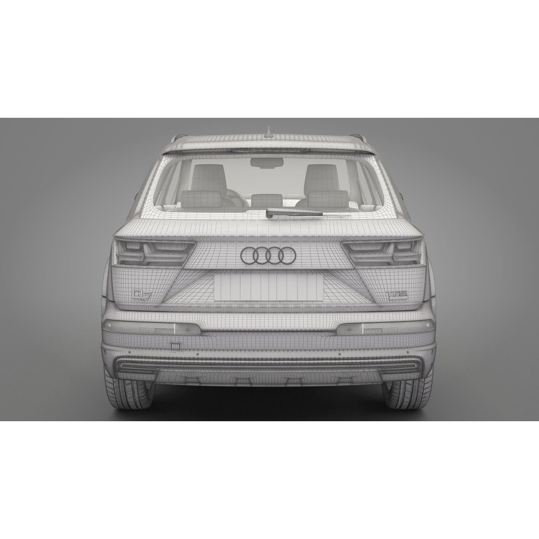 Audi Q7 3D Model – High Poly SUV, Game Ready, FBX, OBJ - View 25