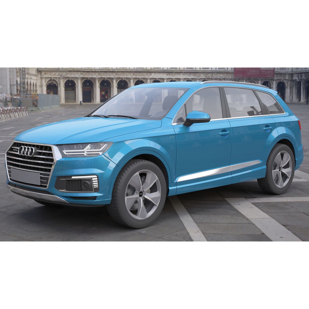 Audi Q7 3D Model – High Poly SUV, Game Ready, FBX, OBJ - View 4