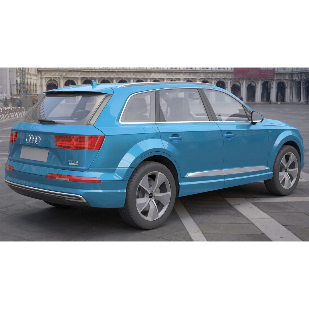 Audi Q7 3D Model – High Poly SUV, Game Ready, FBX, OBJ - View 5