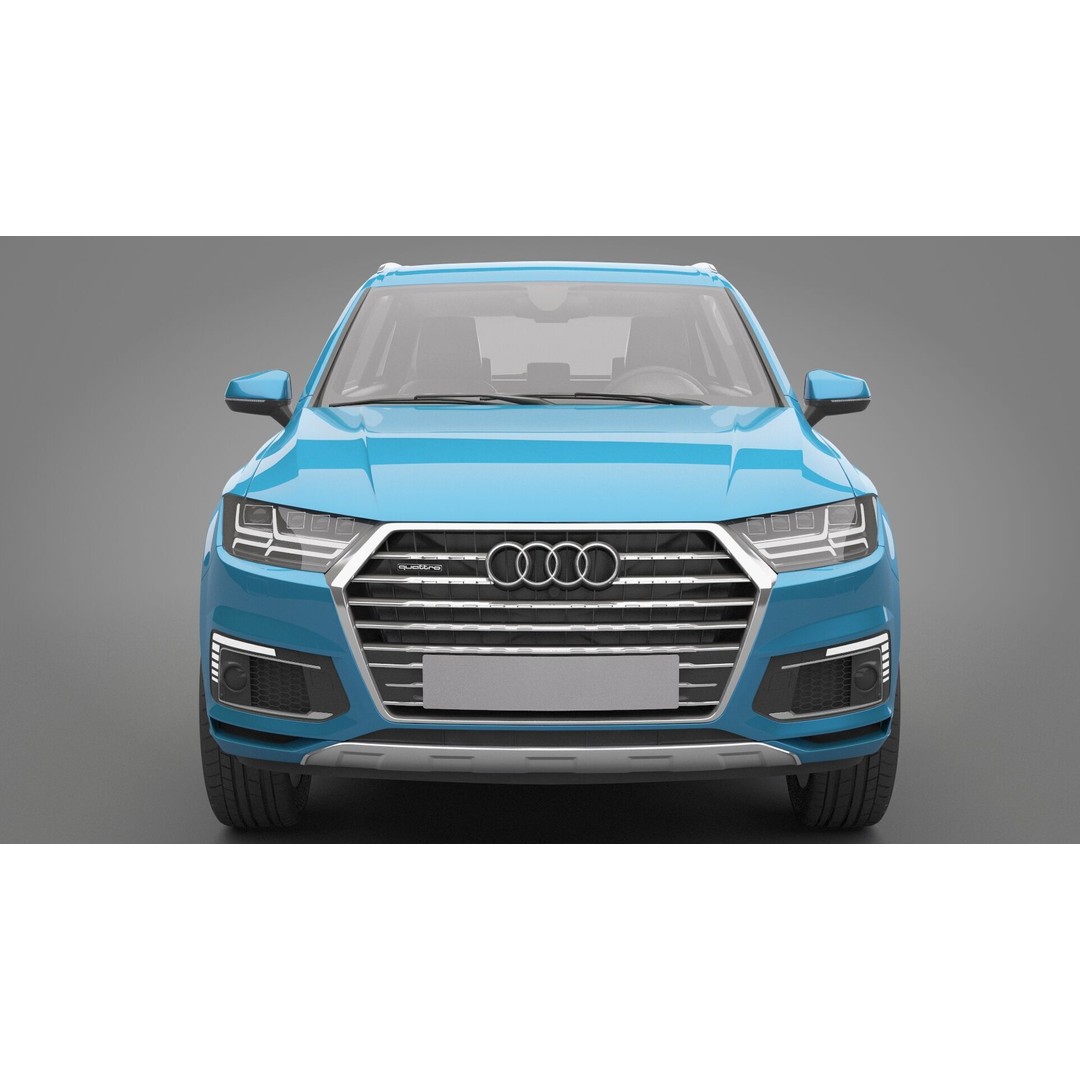 Audi Q7 3D Model – High Poly SUV, Game Ready, FBX, OBJ - View 6