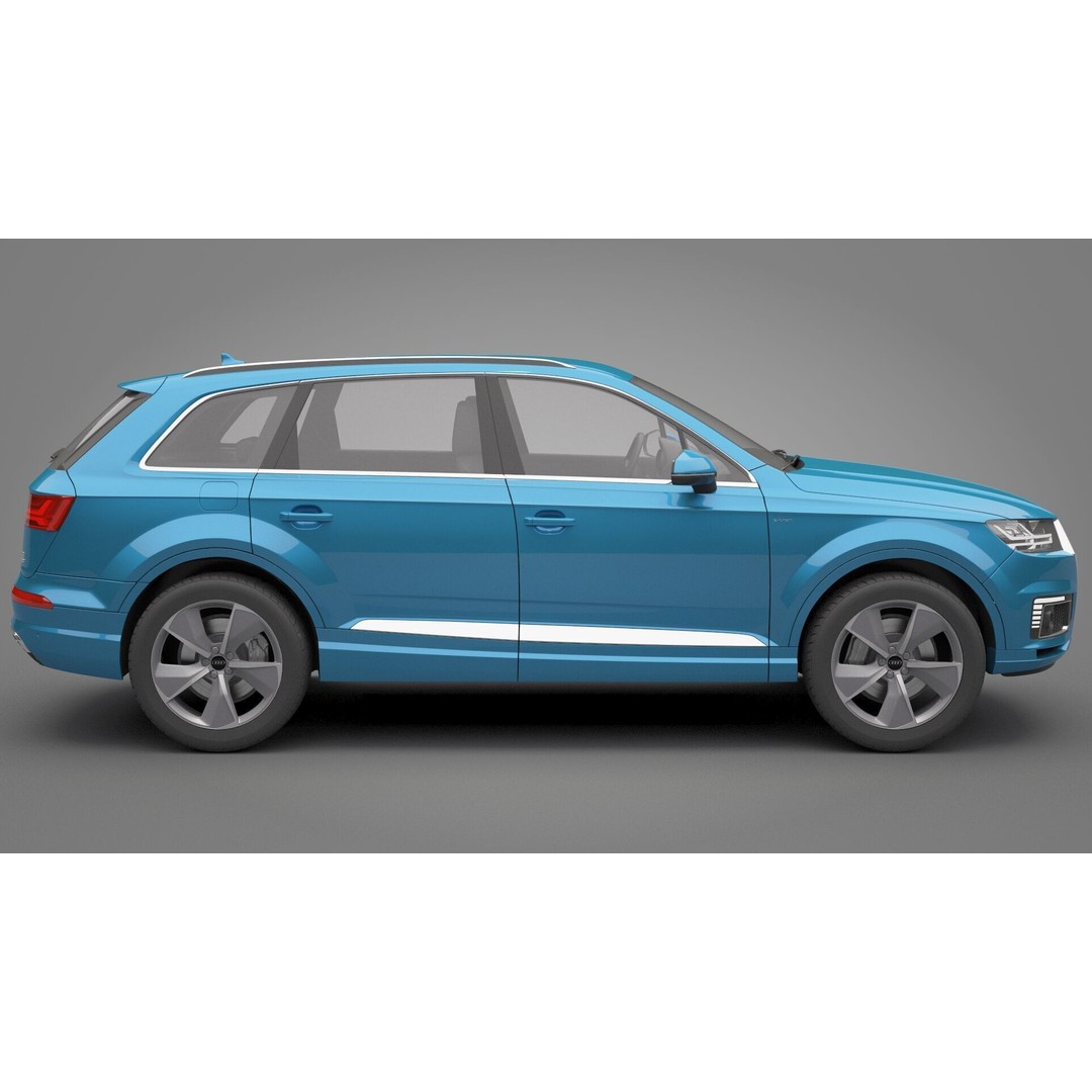Audi Q7 3D Model – High Poly SUV, Game Ready, FBX, OBJ - View 8