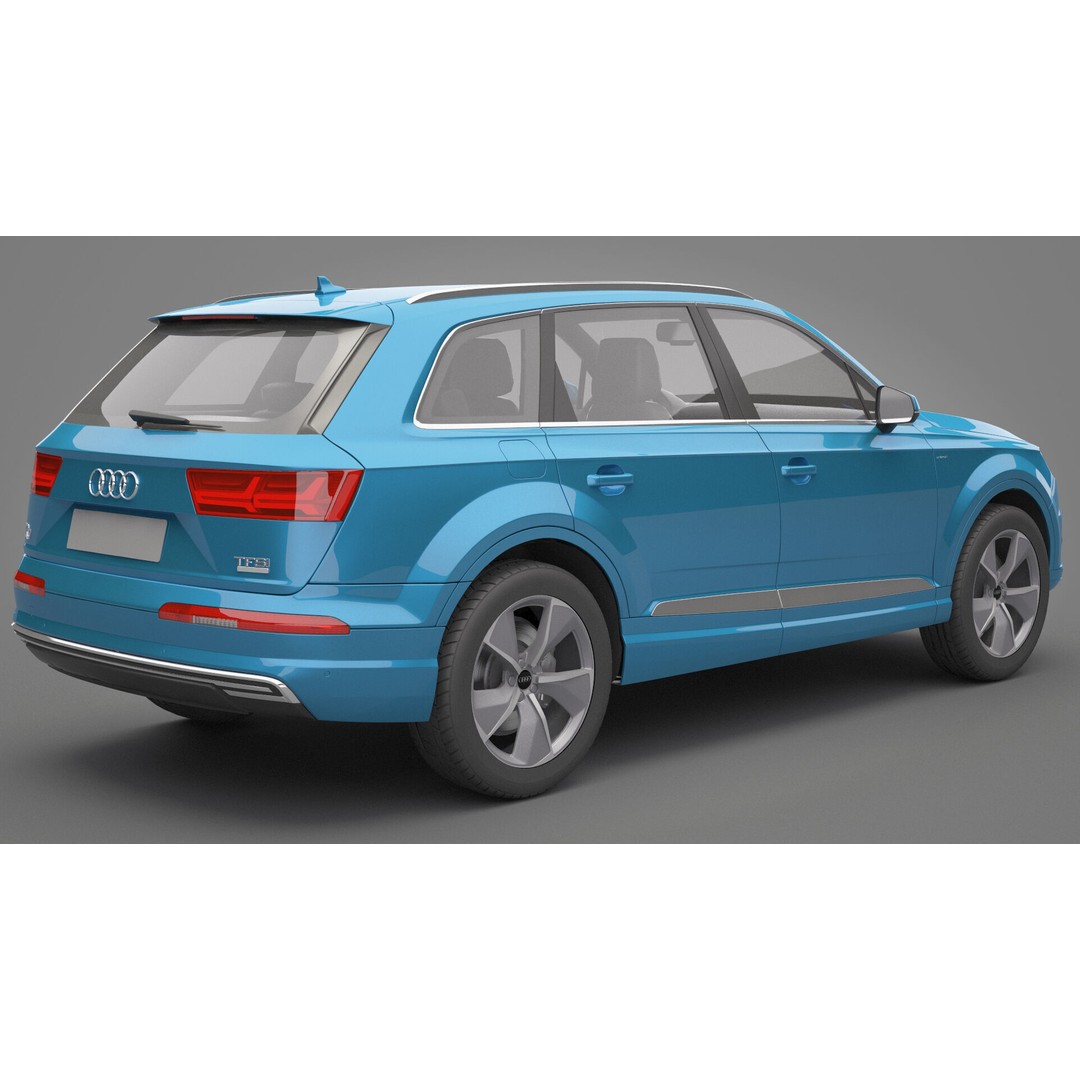 Audi Q7 3D Model – High Poly SUV, Game Ready, FBX, OBJ - View 9