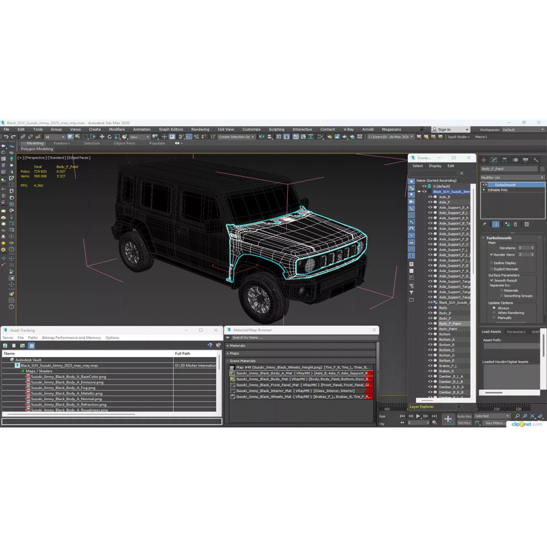 Suzuki Jimny 2025 3D Model – High-Poly Off-Road SUV, FBX - View 34