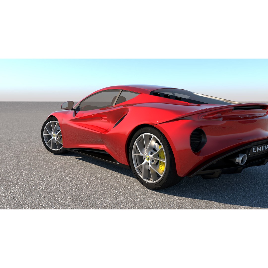 Lotus Emira 3D Model – Low Poly Vehicle, FBX, Game Ready - View 3