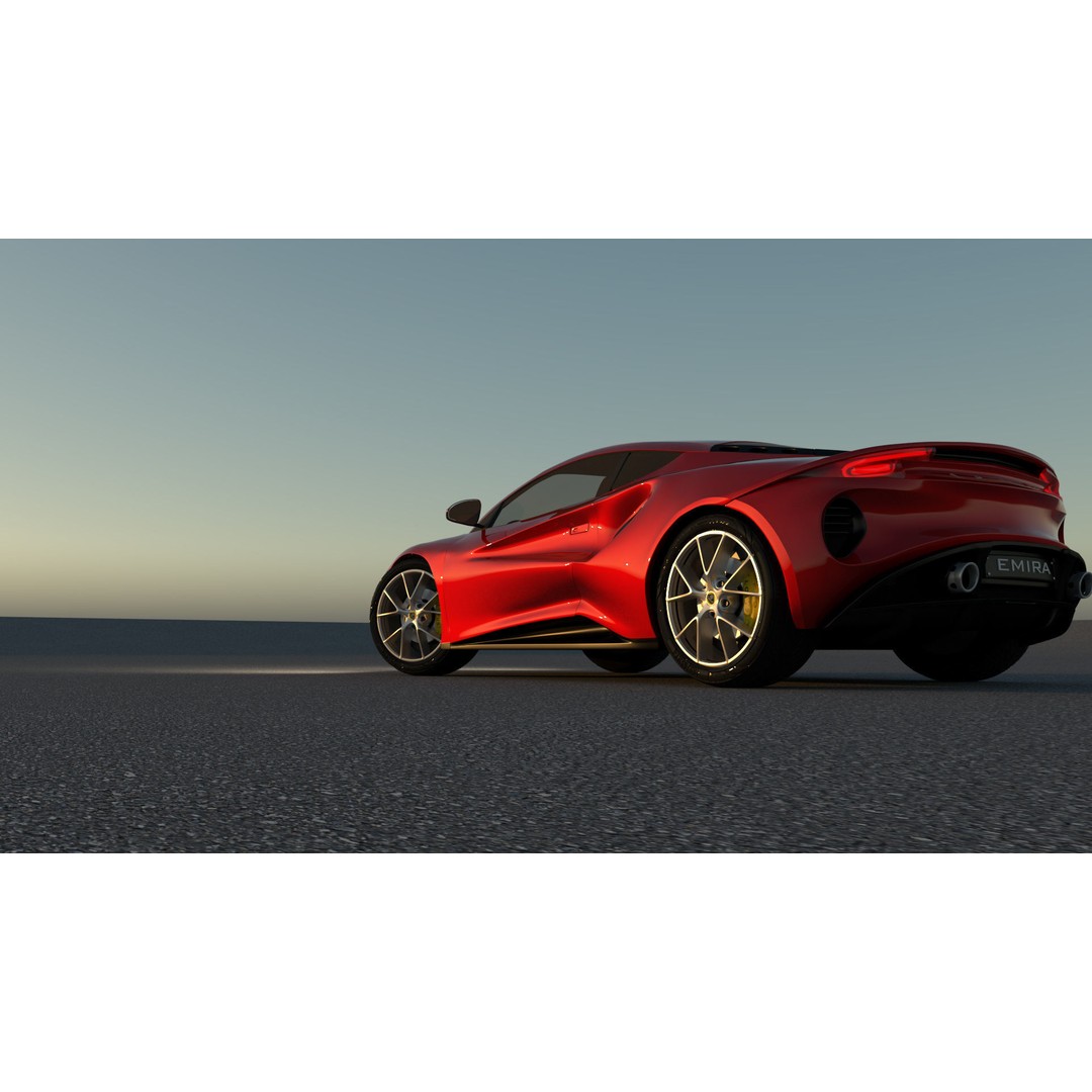 Lotus Emira 3D Model – Low Poly Vehicle, FBX, Game Ready - View 5